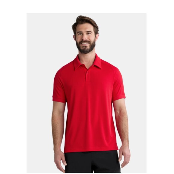 Athletic Works Men's & Big and Tall Men's Active Mesh Polo Shirt 3XL - Picture 1 of 3